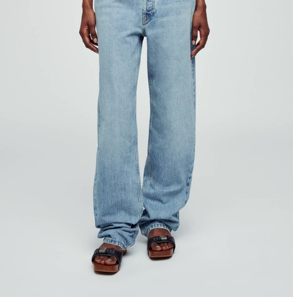New Re/done Redone Long Loose Jeans 27 Wasted Indigo - Picture 2 of 6